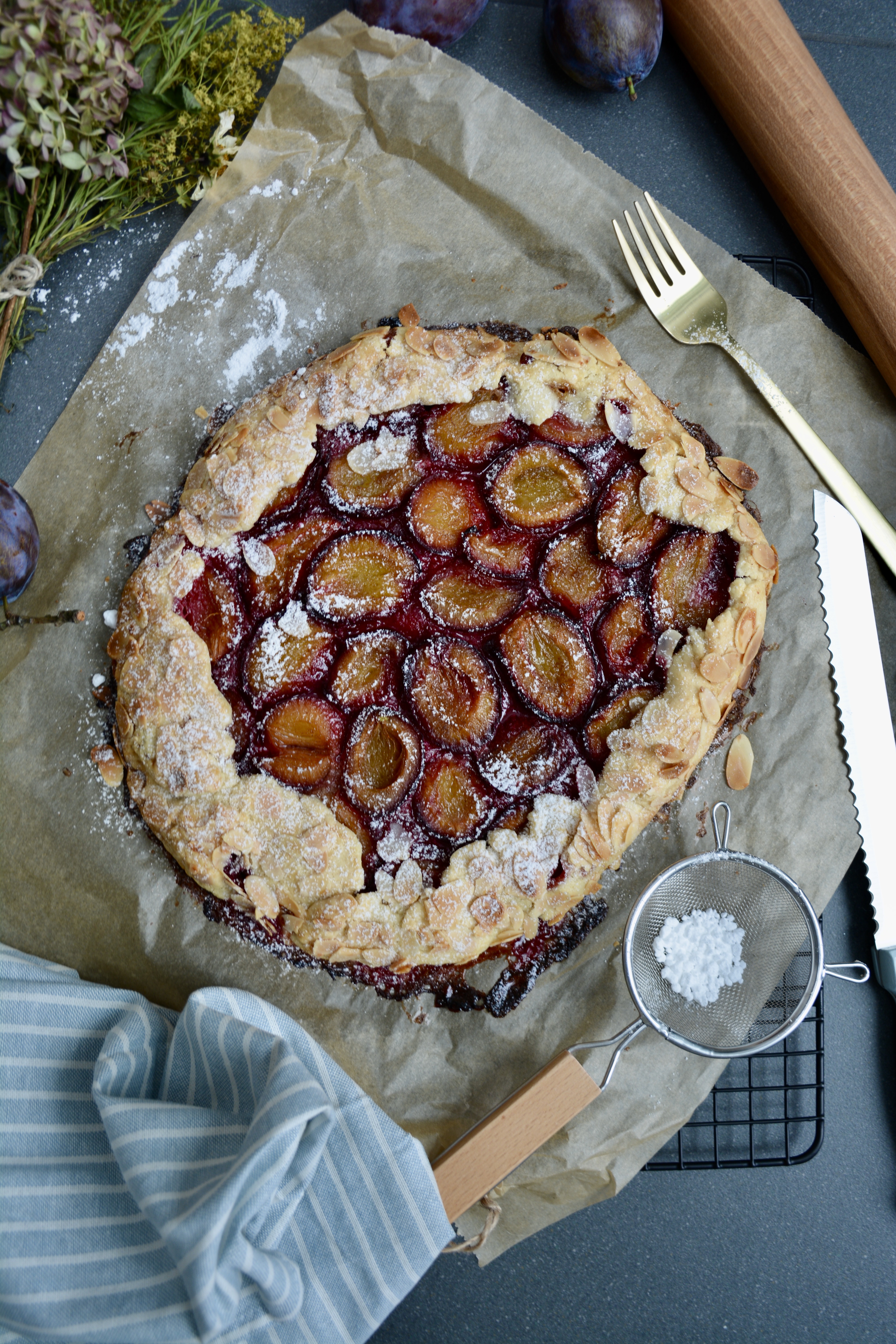 Zwetschgen-Galette, Herbstliche Obst-Tarte